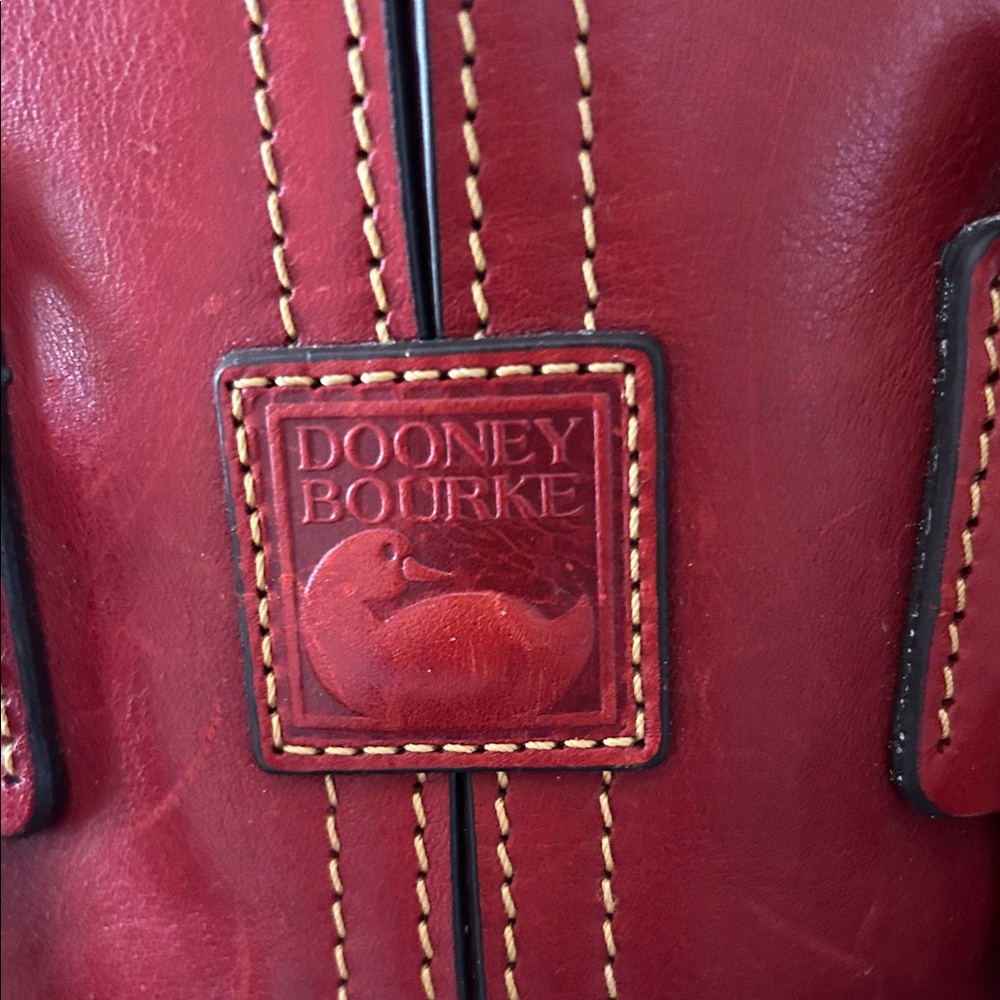 Dooney & Bourke Clayton Bordeaux Leather Satchel - Picture 3 of 7